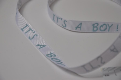 Ripsband "It´s a boy" mint